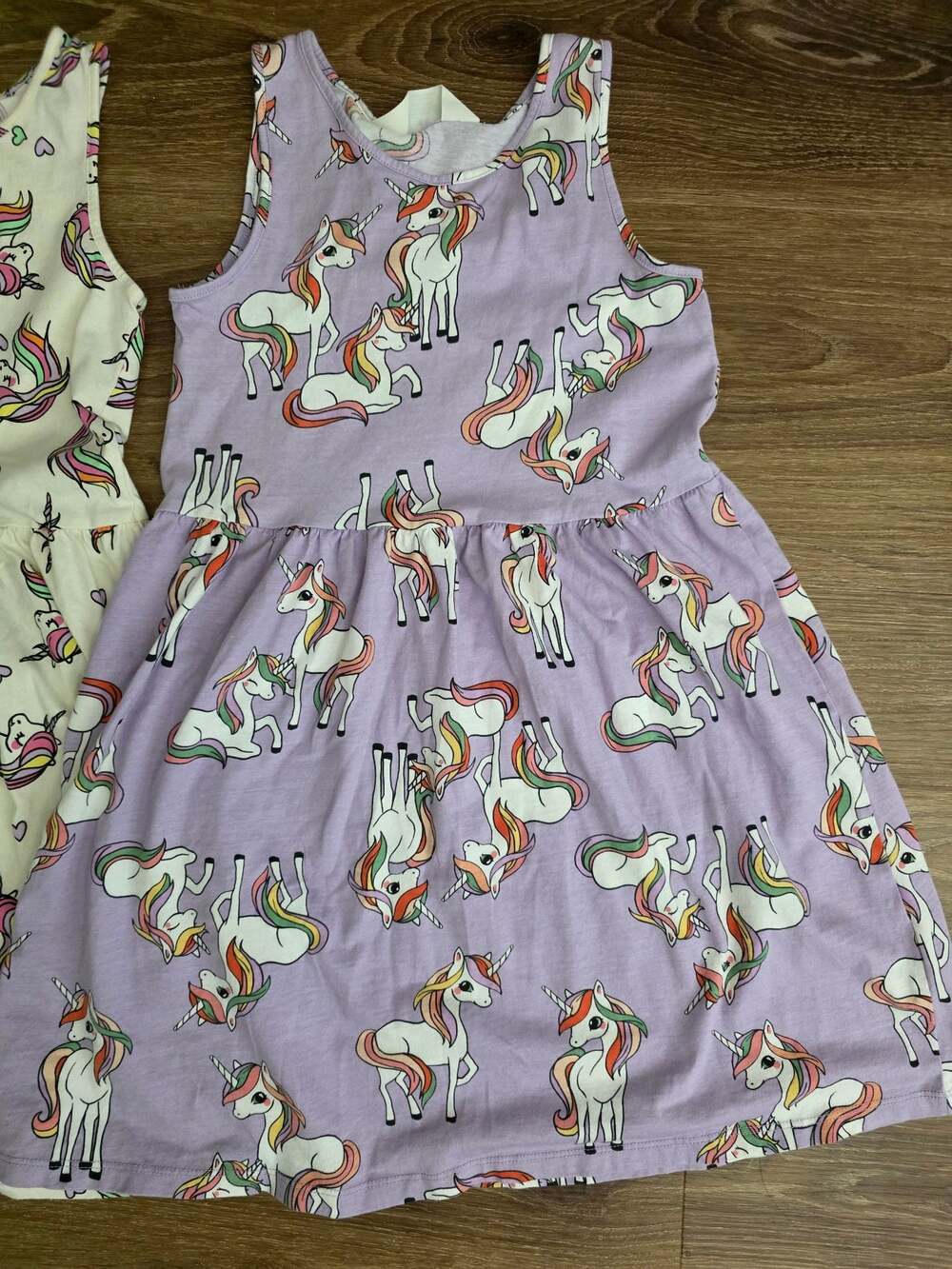 H&M Girls Sleeveless Unicorn Jersey Dresses (Set of 2) size 8/10 - Picture 2 of 6